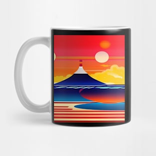 Retro Rising sun Mug